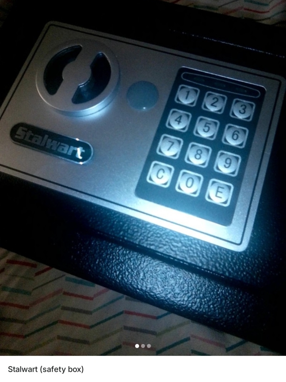 Electronic Security Safe - Black and Silver